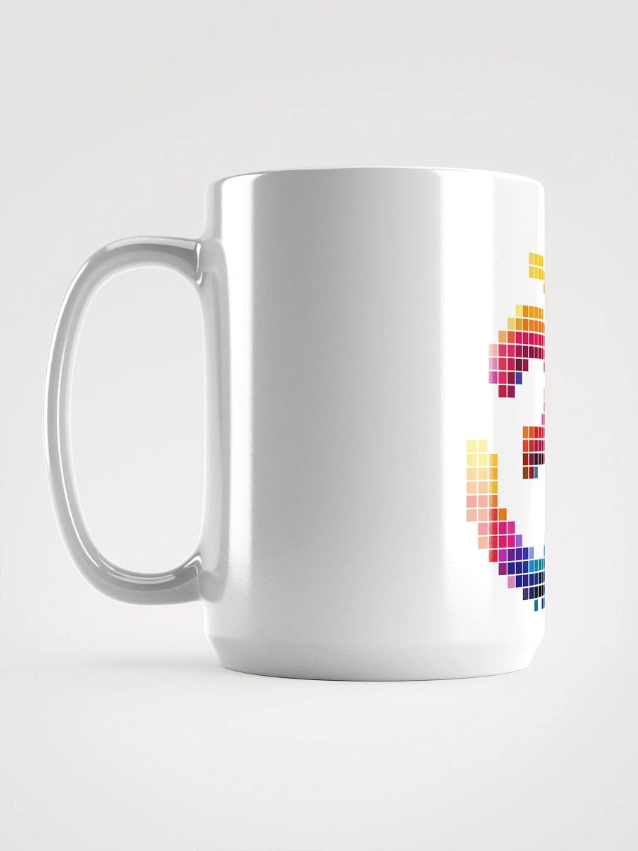 Pixelated Om Symbol White Glossy Mug product image (6)