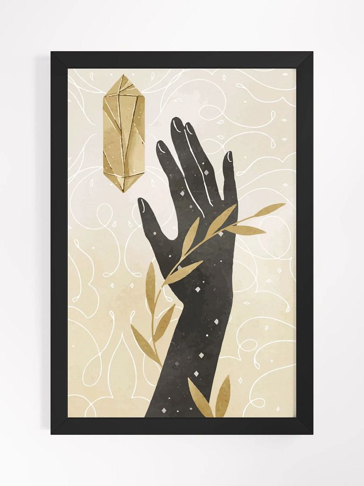 Golden Crystal Reaching Hand Poster product image (6)