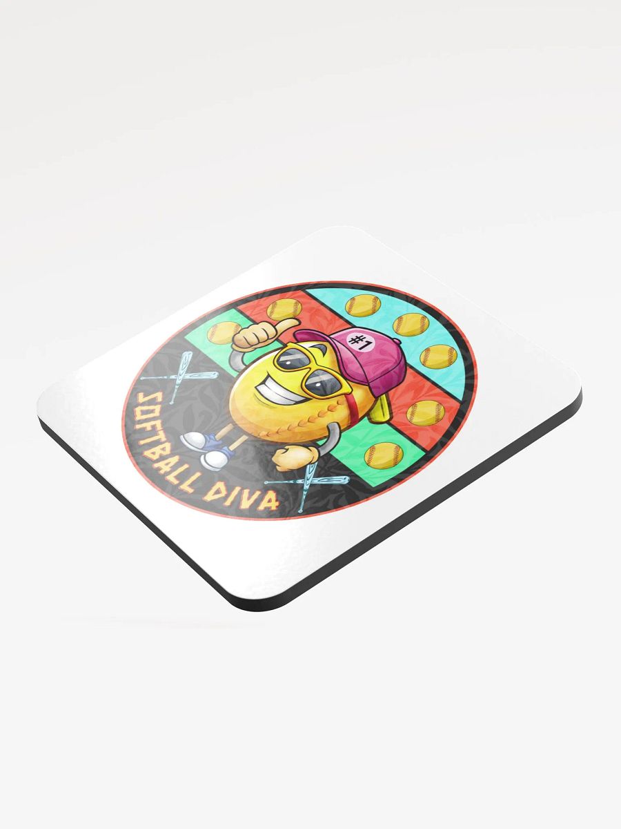 Softball Diva Thumbs Up Cork Coaster product image (3)