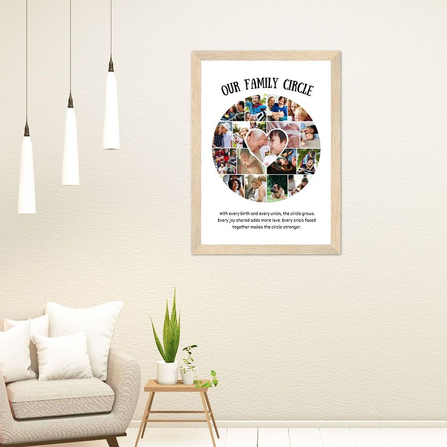 Family Circle Photo Collage Canva Template product image (7)
