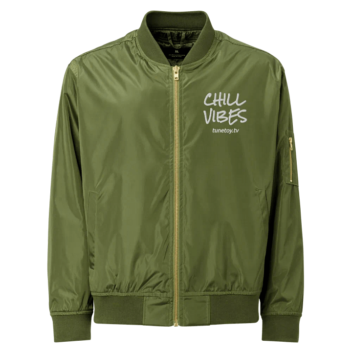Embroidered Chill Vibes Premium Eco-Friendly Bomber Jacket product image (1)