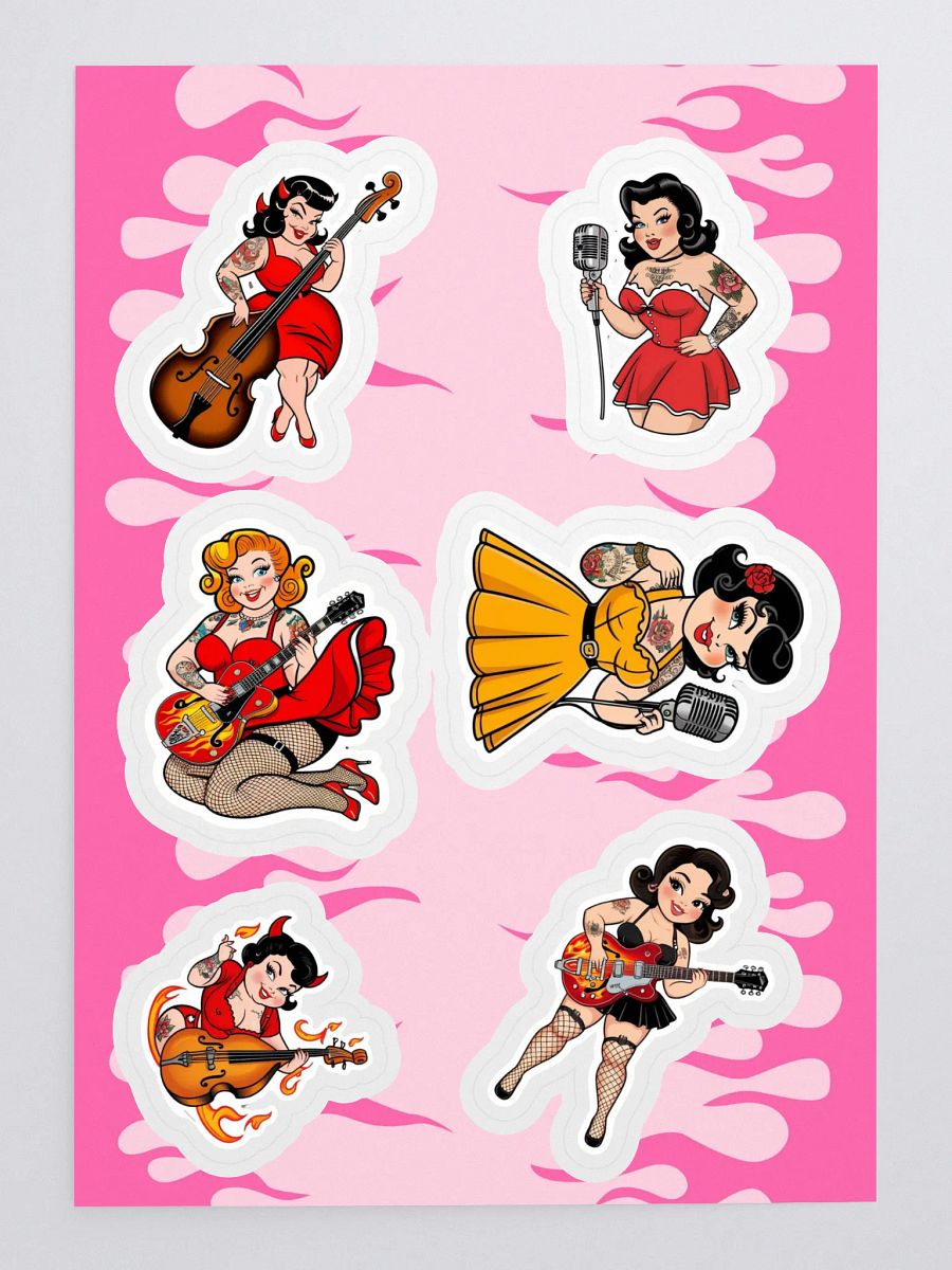 Retro Rockabilly Kiss-Cut Sticker Sheet product image (3)