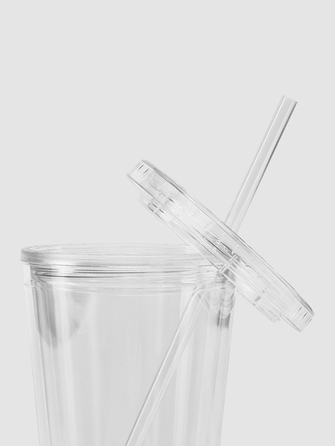 Photo showing Double Wall Clear Plastic Tumbler (16 oz)