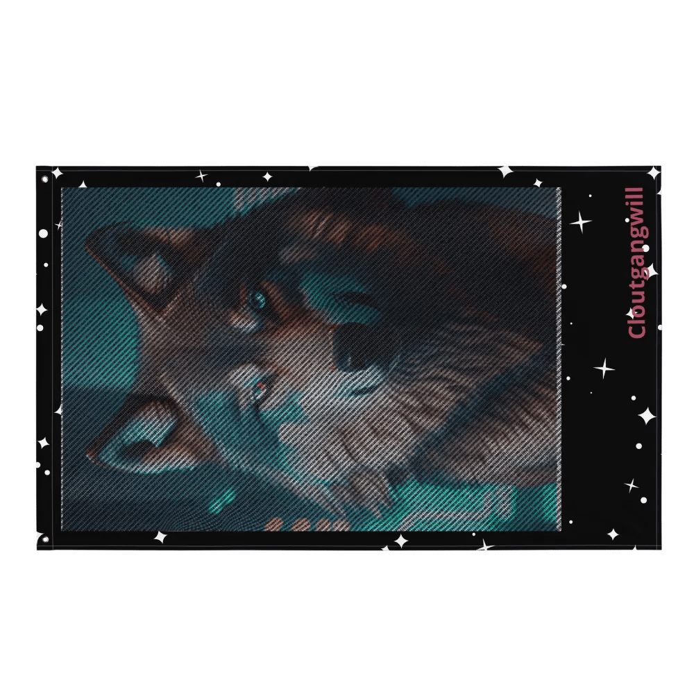 AI wolf inspired flag product image (1)