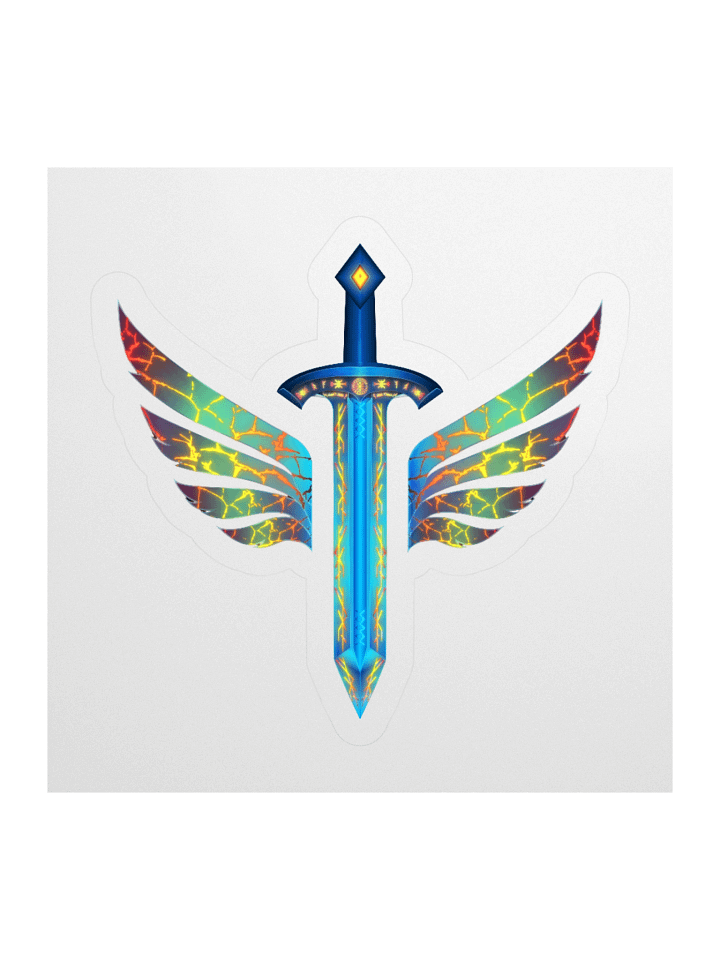 Winged Sword Fantasy Kiss Cut Stickers product image (1)