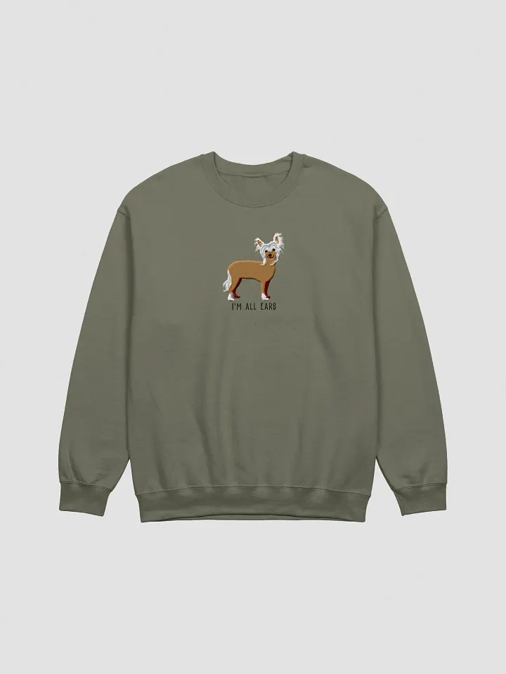 I'm All Ears Sweatshirt (Embroidered) of a Chinese Crested Dog(Tan) product image (7)