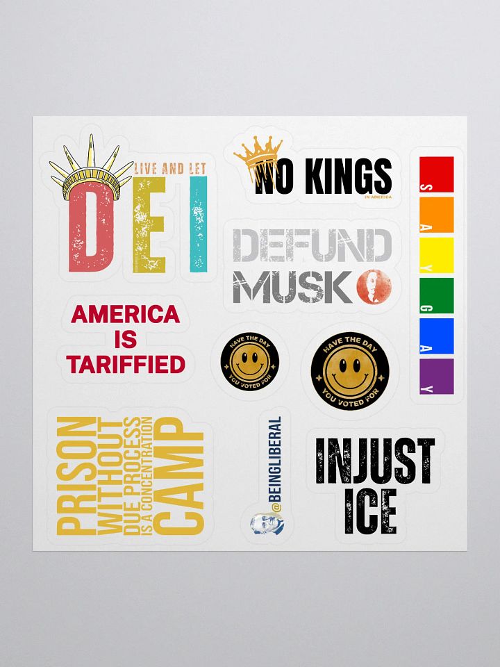 Democratic Political Smorgasbord Pack 1 Stickers - Being Liberal product image (1)
