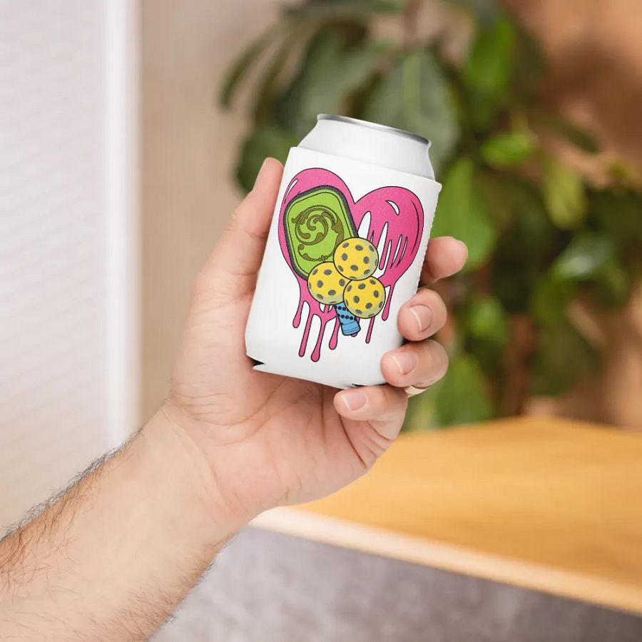 Heart Pickleball Swirling Love Coozie product image (5)