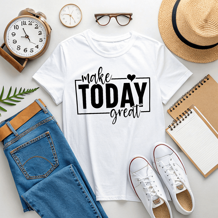 Make Today Great - Women's White T-Shirt product image (2)