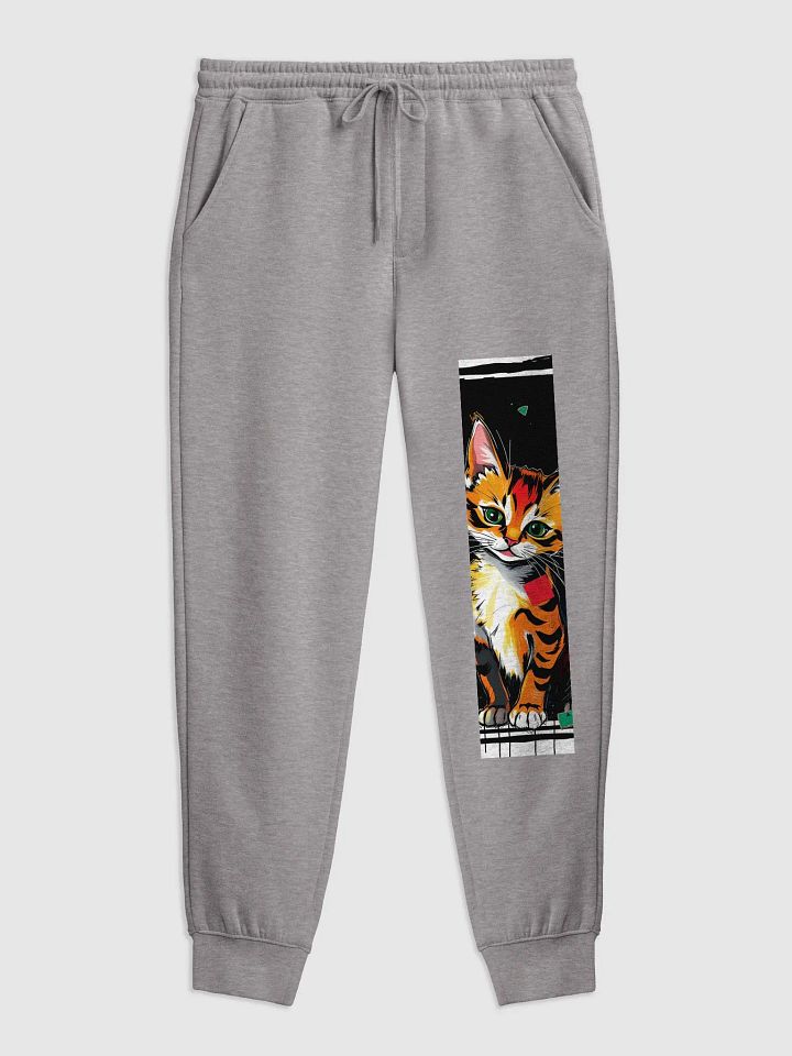 Whimsical Cat Graphic Fleece Joggers product image (1)