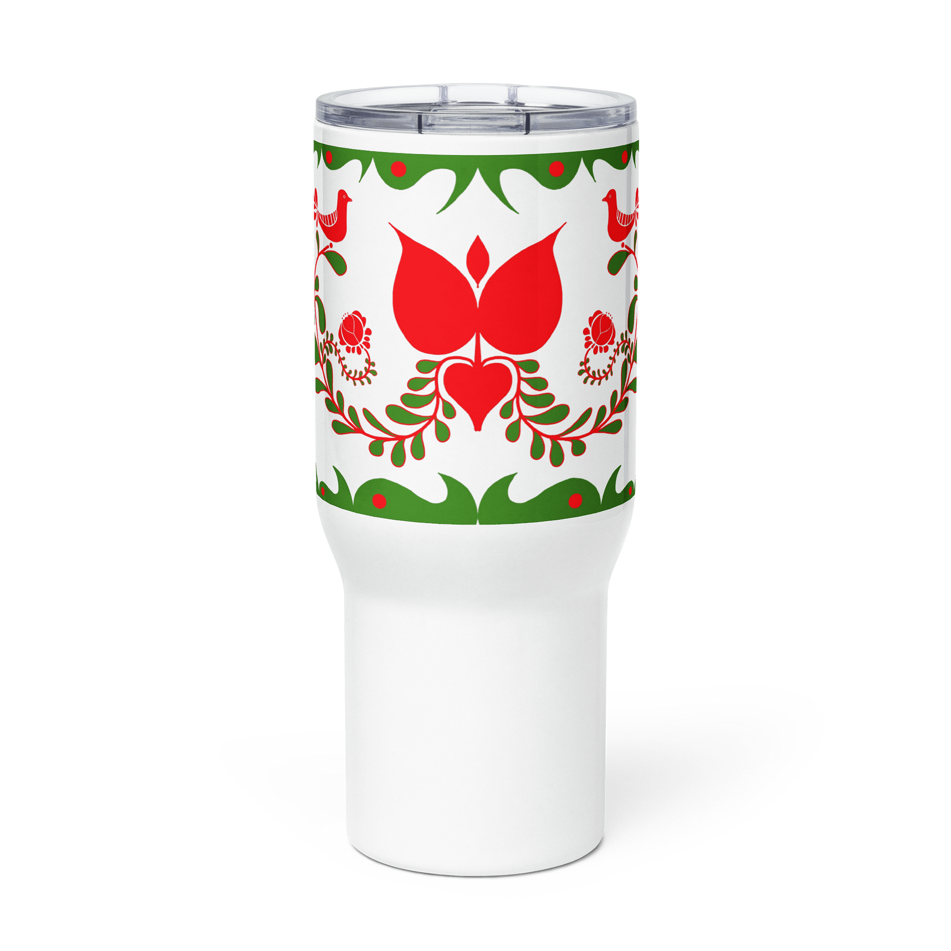 Hungarian Folk Art Floral Symphony Travel Mug product image (3)