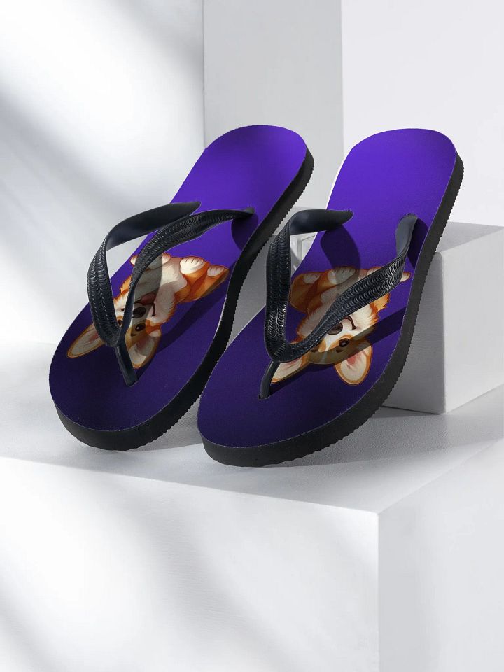 Purple Corgi Flip Flops product image (2)