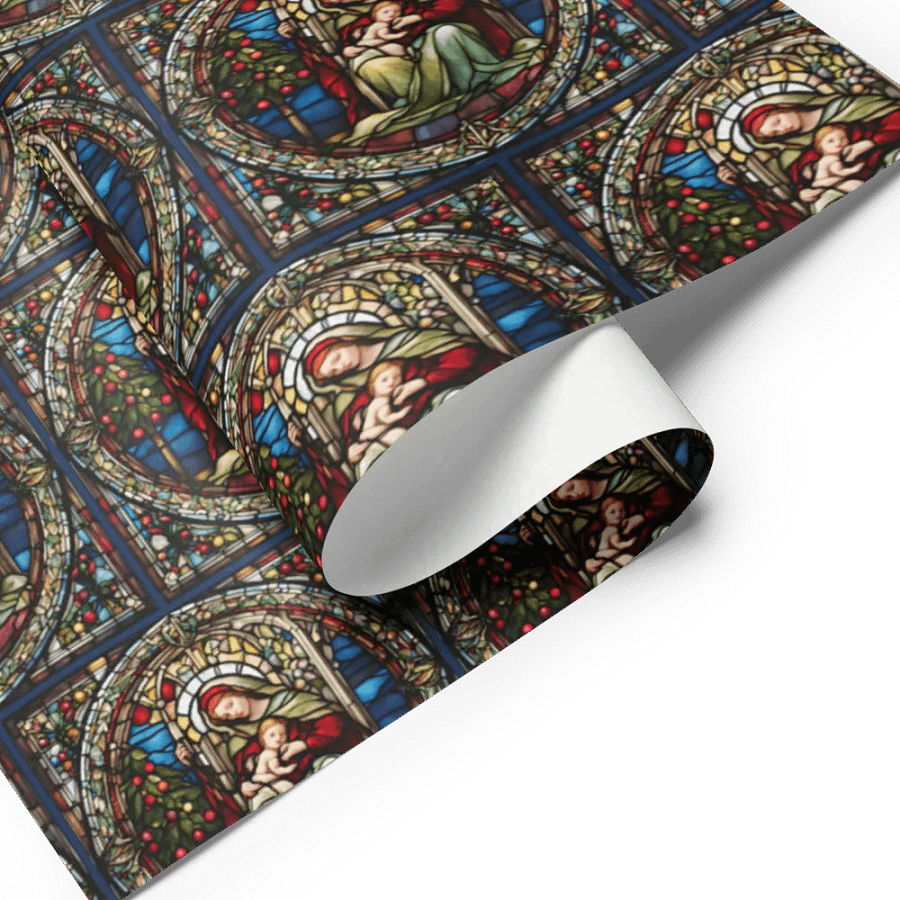 Mother and Child Stained Glass Wrapping Paper product image (7)