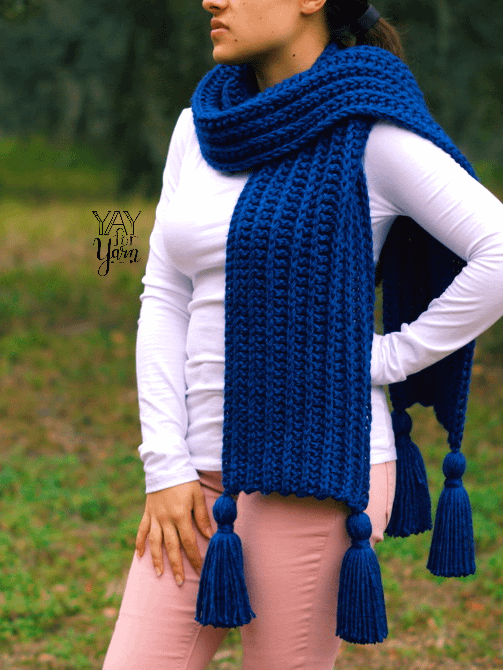 Knit-Look Crochet Scarf - PDF Crochet Pattern & Video Tutorial product image (3)