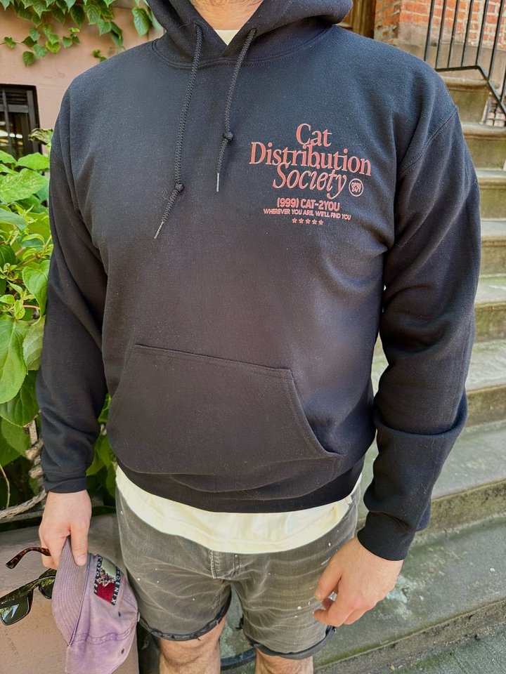 Cat distribution society hoodie product image (2)