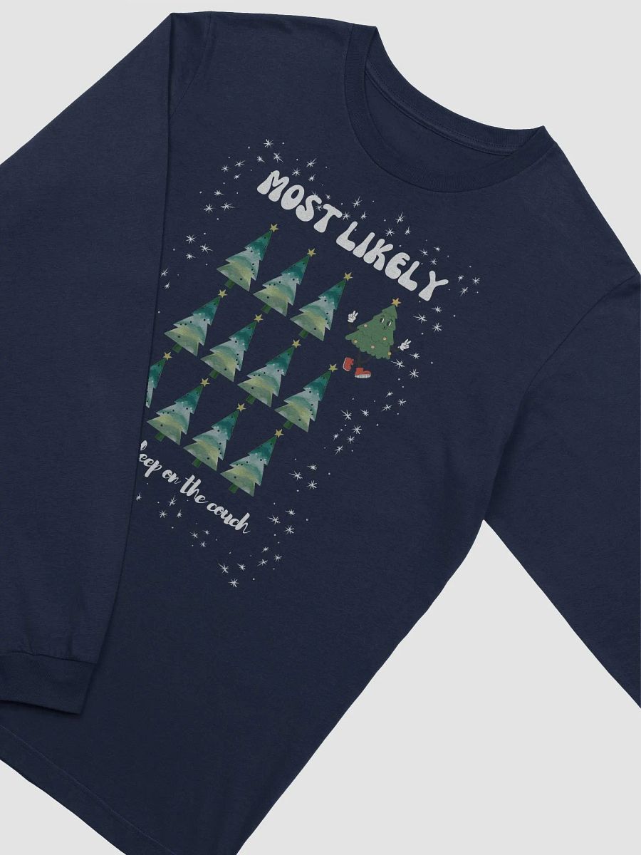 Most Likely to Fall Asleep on the Couch Retro Tree Character Long Sleeve Tee product image (21)