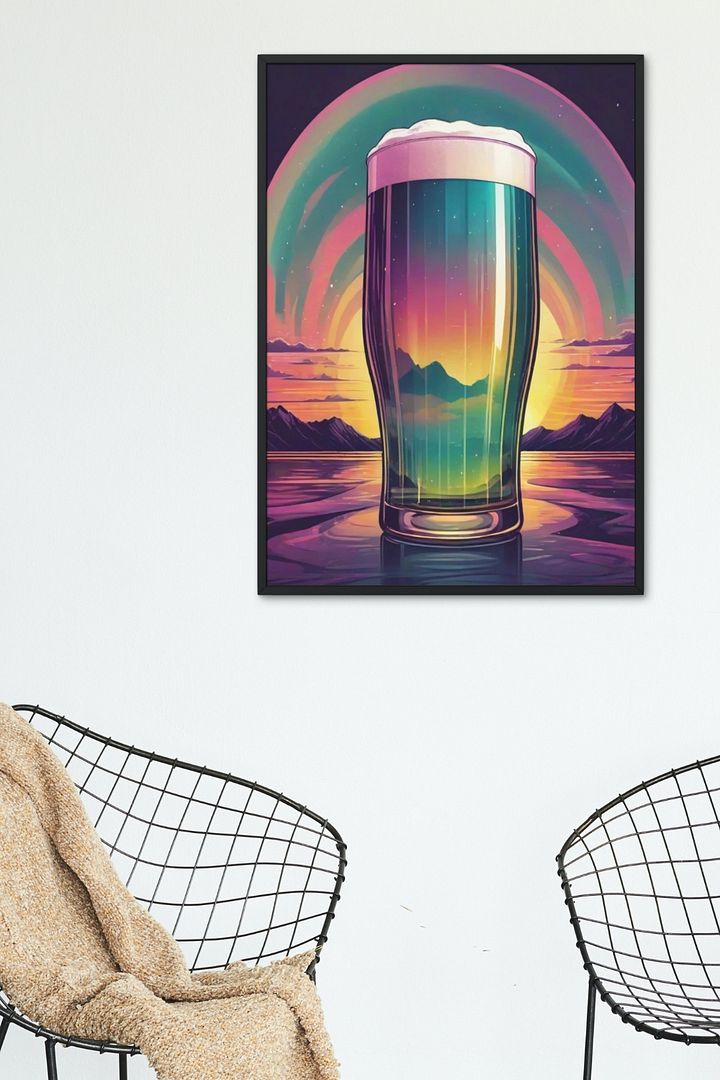 Beer Sunset Framed Poster product image (1)