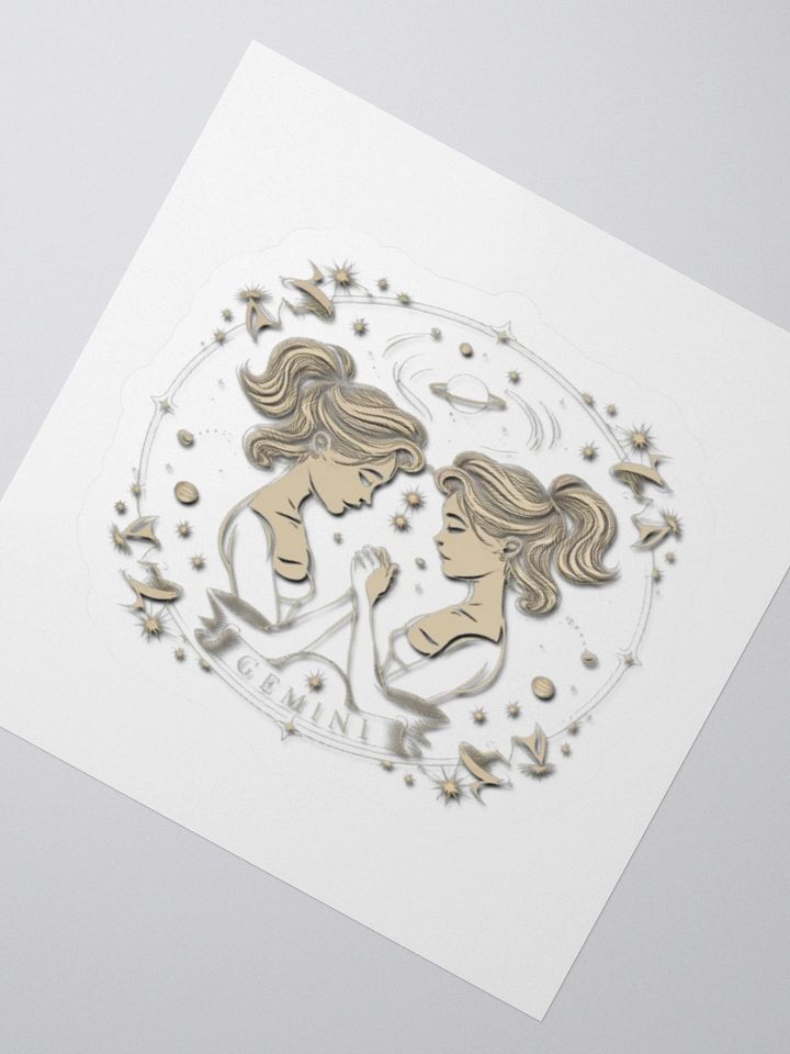Gemini Celestial Kiss-Cut Sticker product image (6)
