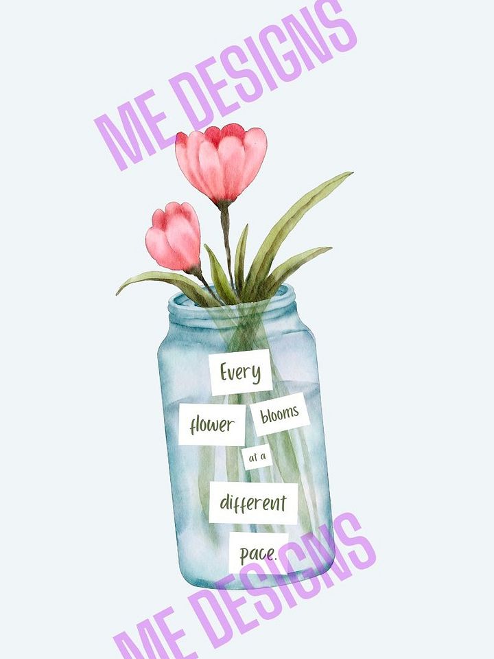 🌷 Every Flower Blooms At A Different Pace Digital Phone Wallpaper PDF Download product image (2)