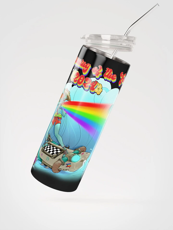 Running of the Trolls Rainbow Drinking Cup with Straw - by Mischi product image (3)