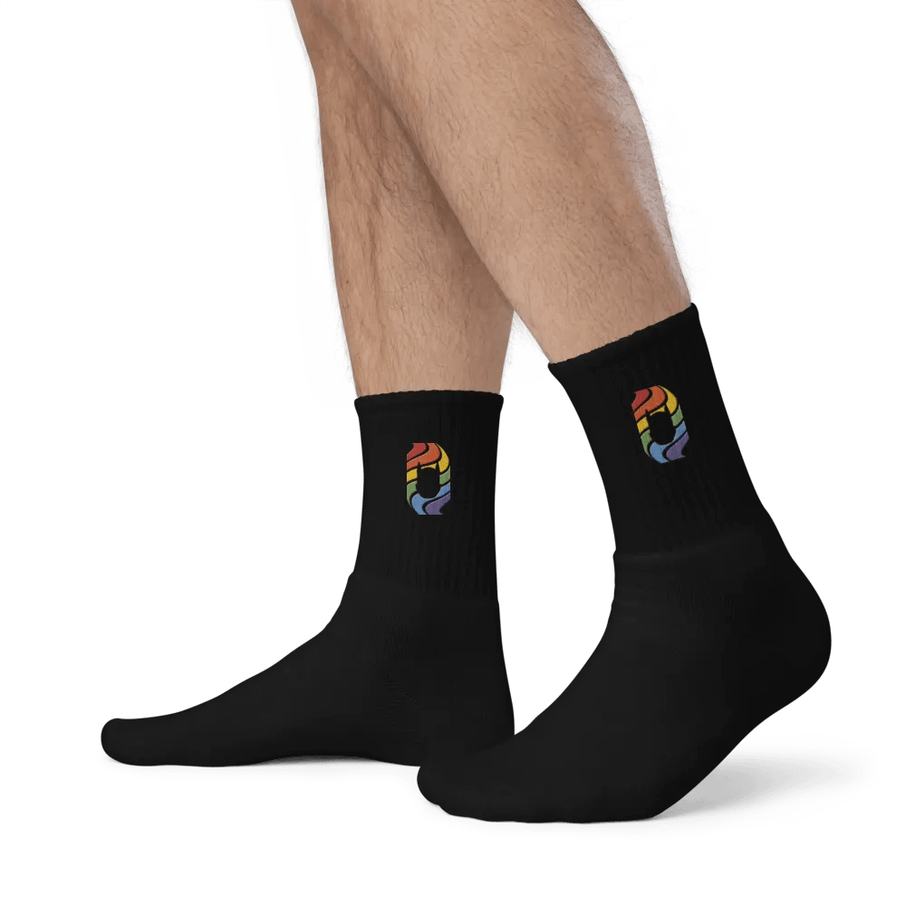 Pup in Rainbow - Embroidered Socks product image (4)