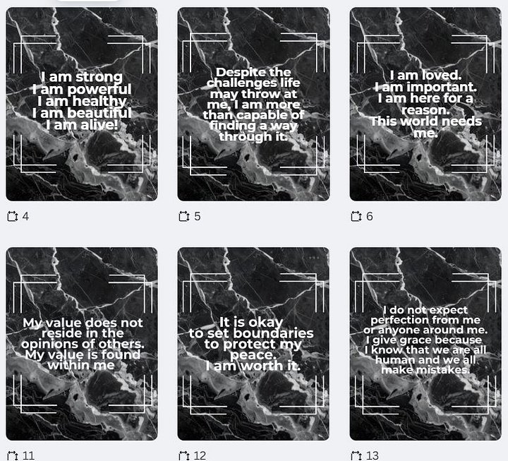 🔥 24-Piece Affirmation Wall Art Set (Black / White) – Daily Motivation Décor for Mindset & Success (11x14 Instant Download) product image (1)