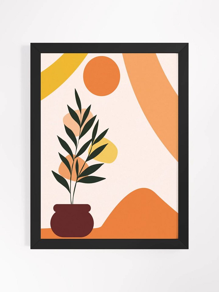 Geometric Plant Vibes Framed Poster product image (2)