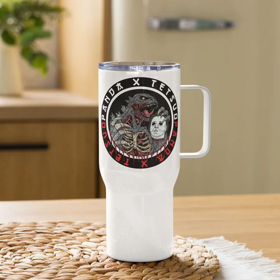 God of Carnage Travel Mug with a Handle (Northern Lotus Design) product image (11)
