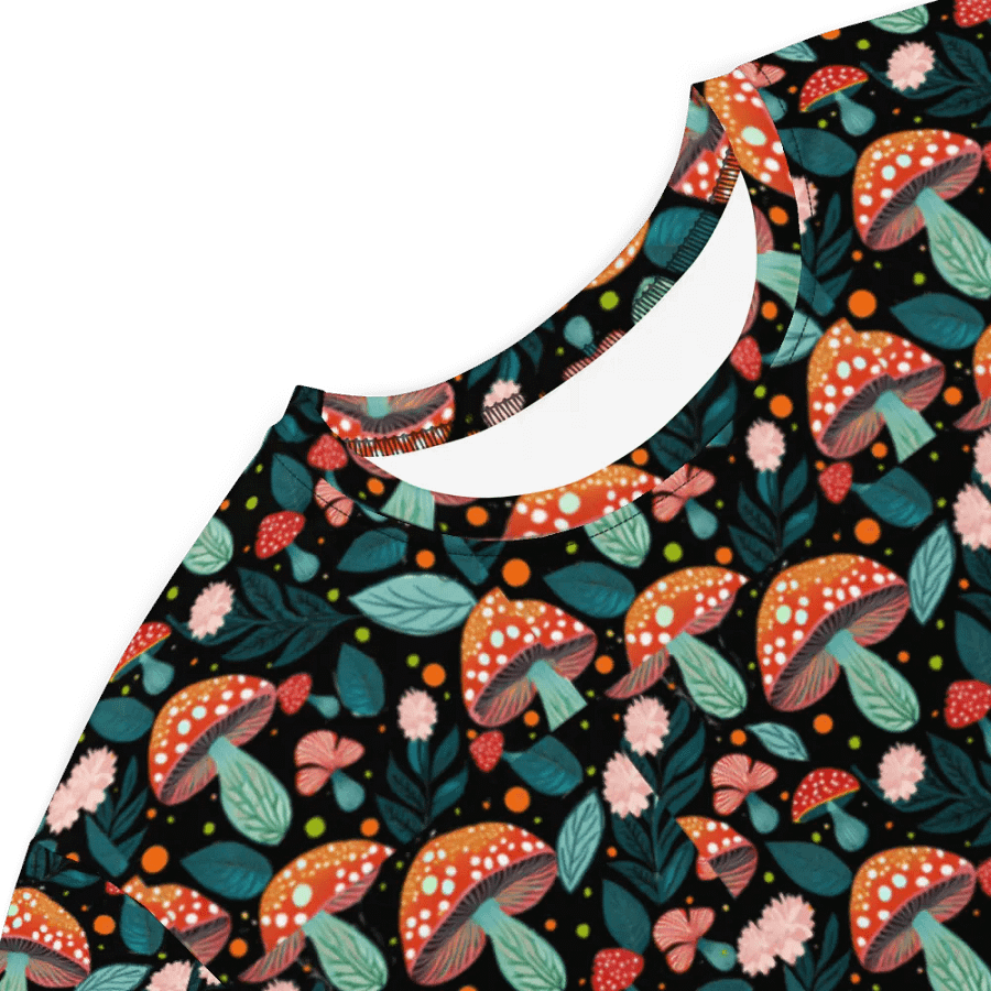 Mushroom Art Print Woman's Oversized T-shirt | Fungi Cuteness product image (4)