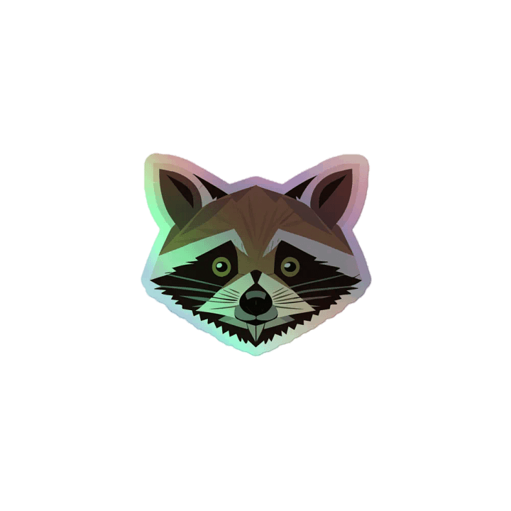Raccoon the holographic sticker product image (1)