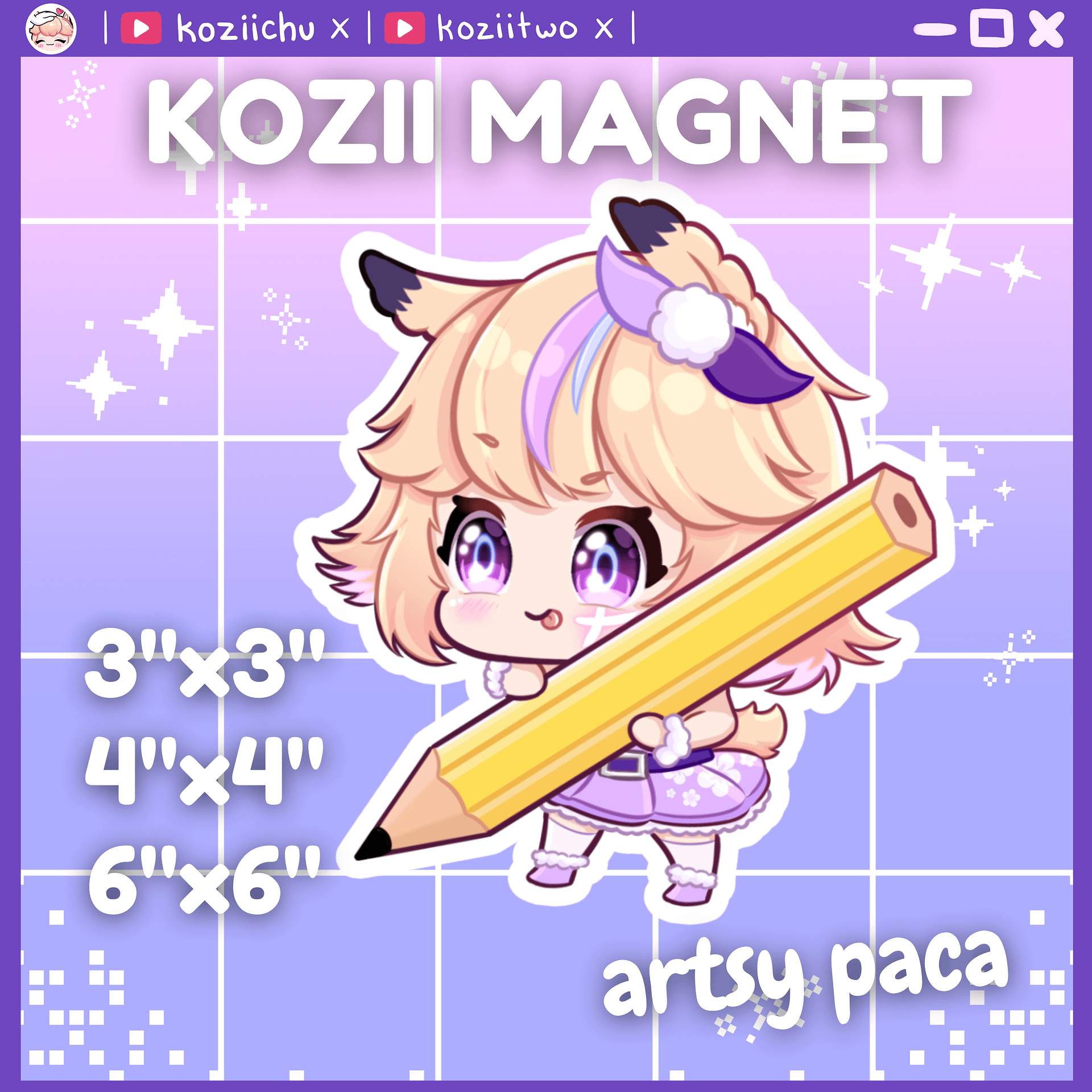 Artsy Chibi Alpaca Magnet product image (1)