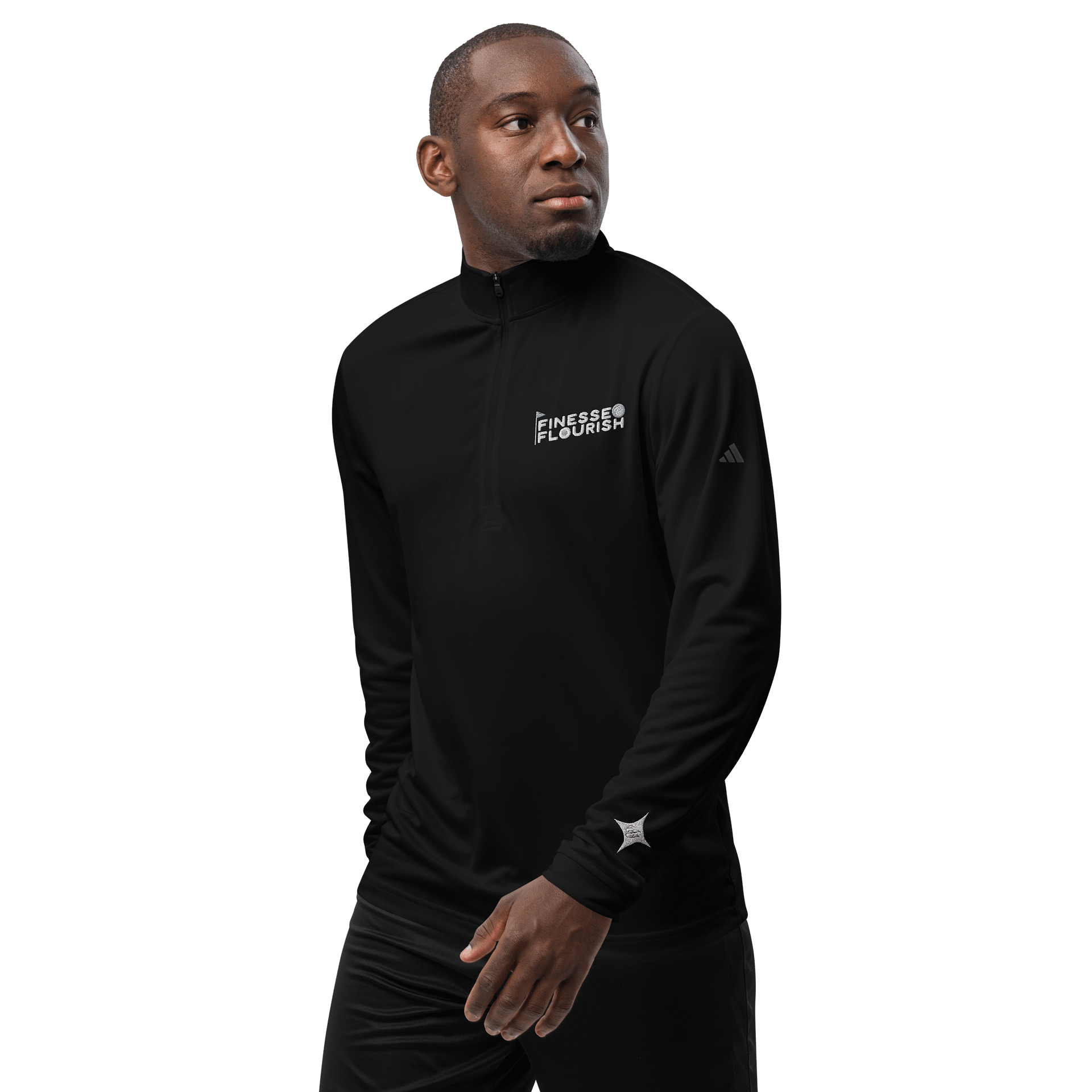 F&F Flag x ADI Lightweight Quarter-Zip Pullover (WHT) product image (10)