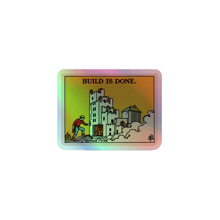 Medieval Castle Completed: Builder’s Pride Holographic Sticker product image (1)