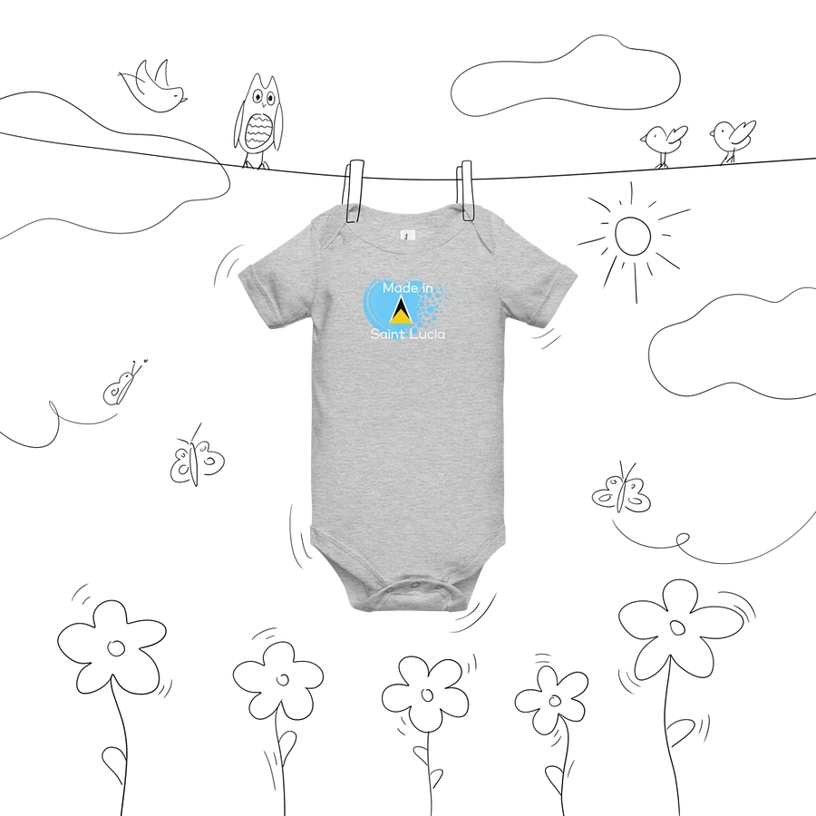 Saint Lucia Digital Heart Baby Onesie product image (47)