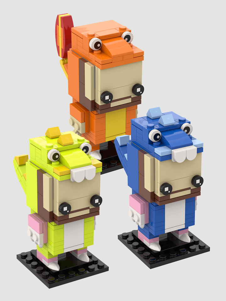Pix Dino Orange, Green + Blue Combo PDF and Parts List product image (1)