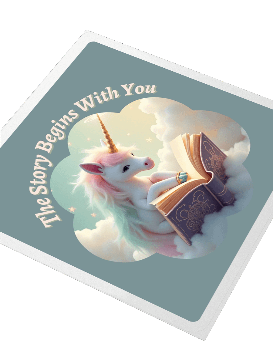 The Story Begins With You – Cute Unicorn Sticker product image (3)