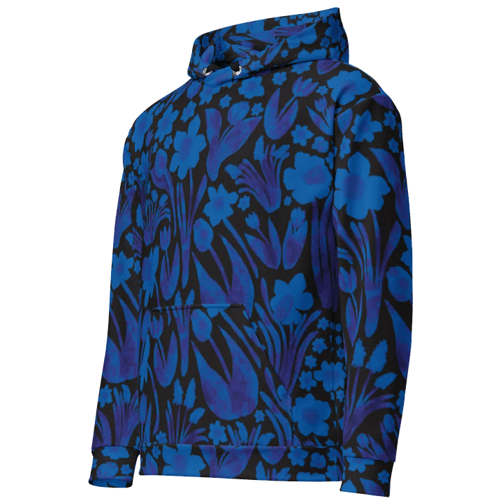 Women's | Adult's | Spring Garden | Unisex Hooded Sweatshirt | Royal Blue on Black product image (2)