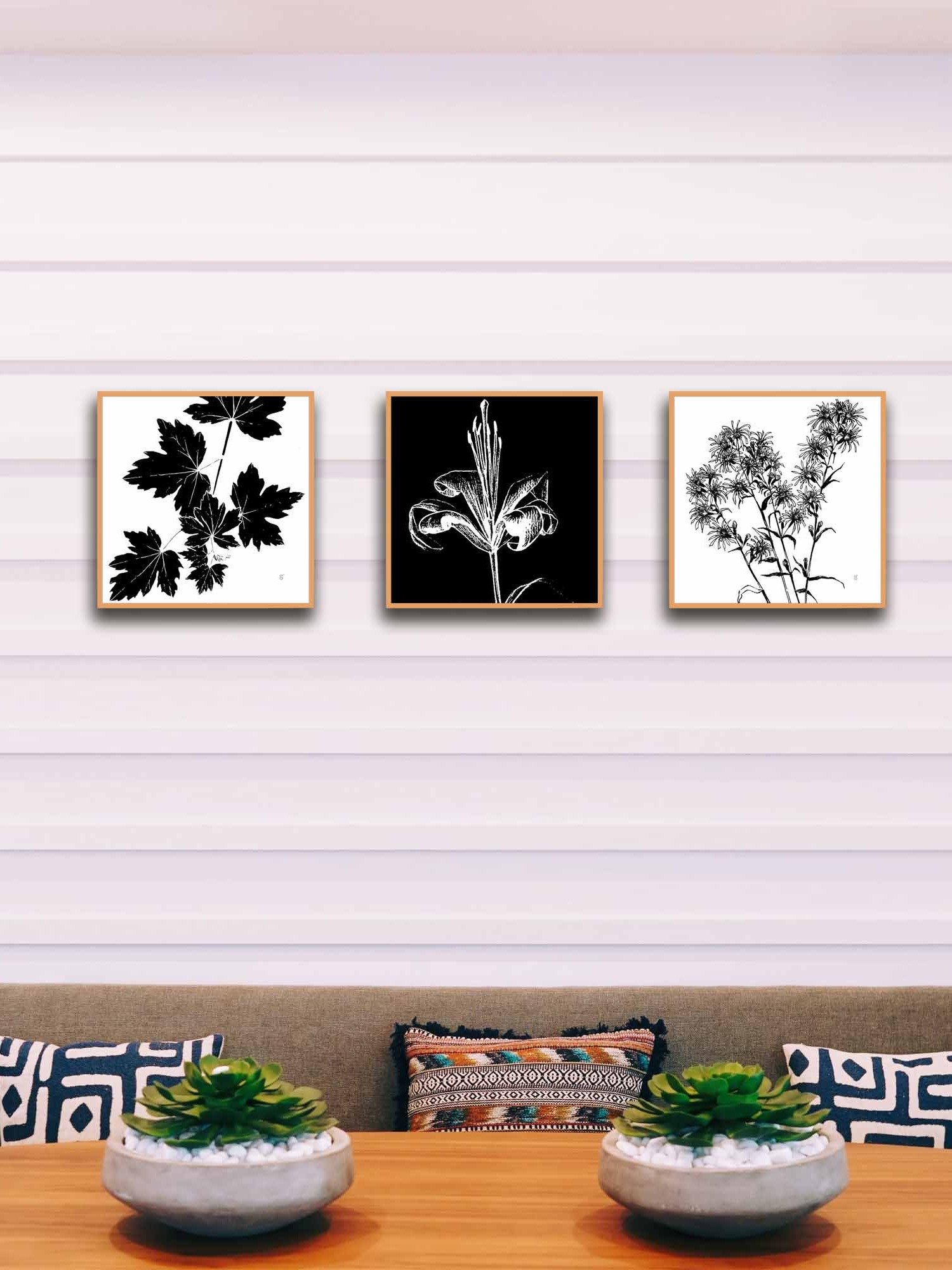 Lobed Leaves Canvas Art - Grape Leaves Light product image (8)