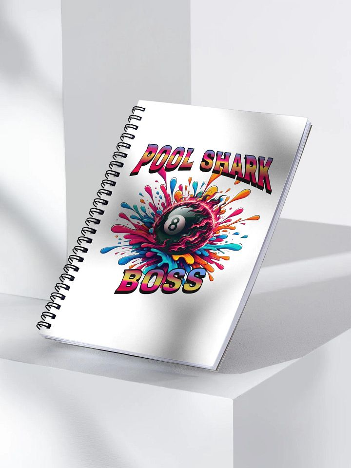 Pool Shark Boss Vibrant 8-Ball Splash Spiral Notebook product image (2)
