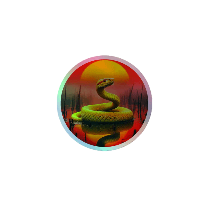 Sunset Serpent Kiss-Cut Holographic Sticker Sheet product image (1)