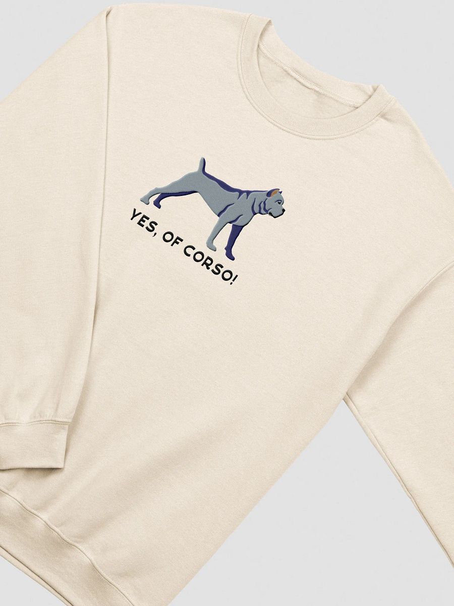 Yes, Of Corso! Sweatshirt (Embroidered) of a Cane Corso(Blue) product image (15)