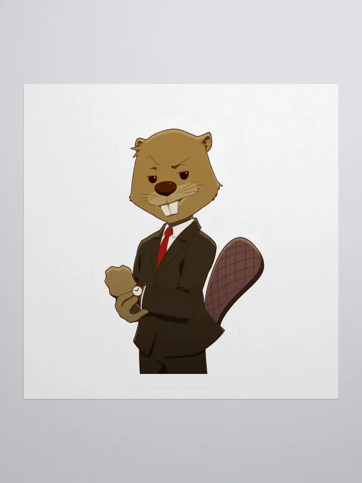 Beaver In Suit Sticker product image (1)