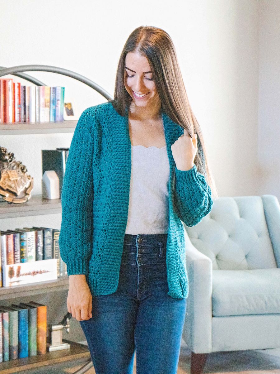 Diamond Crochet Cardigan Video Tutorial (9 Sizes) product image (3)