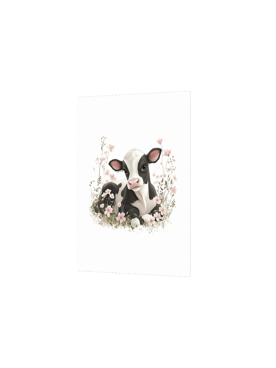 Holstein Cow in Pink Florals Farm Print product image (13)