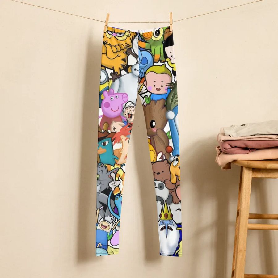 Kids Leggings – Cartoon Characters Print for Fun & Vibrant Style product image (6)