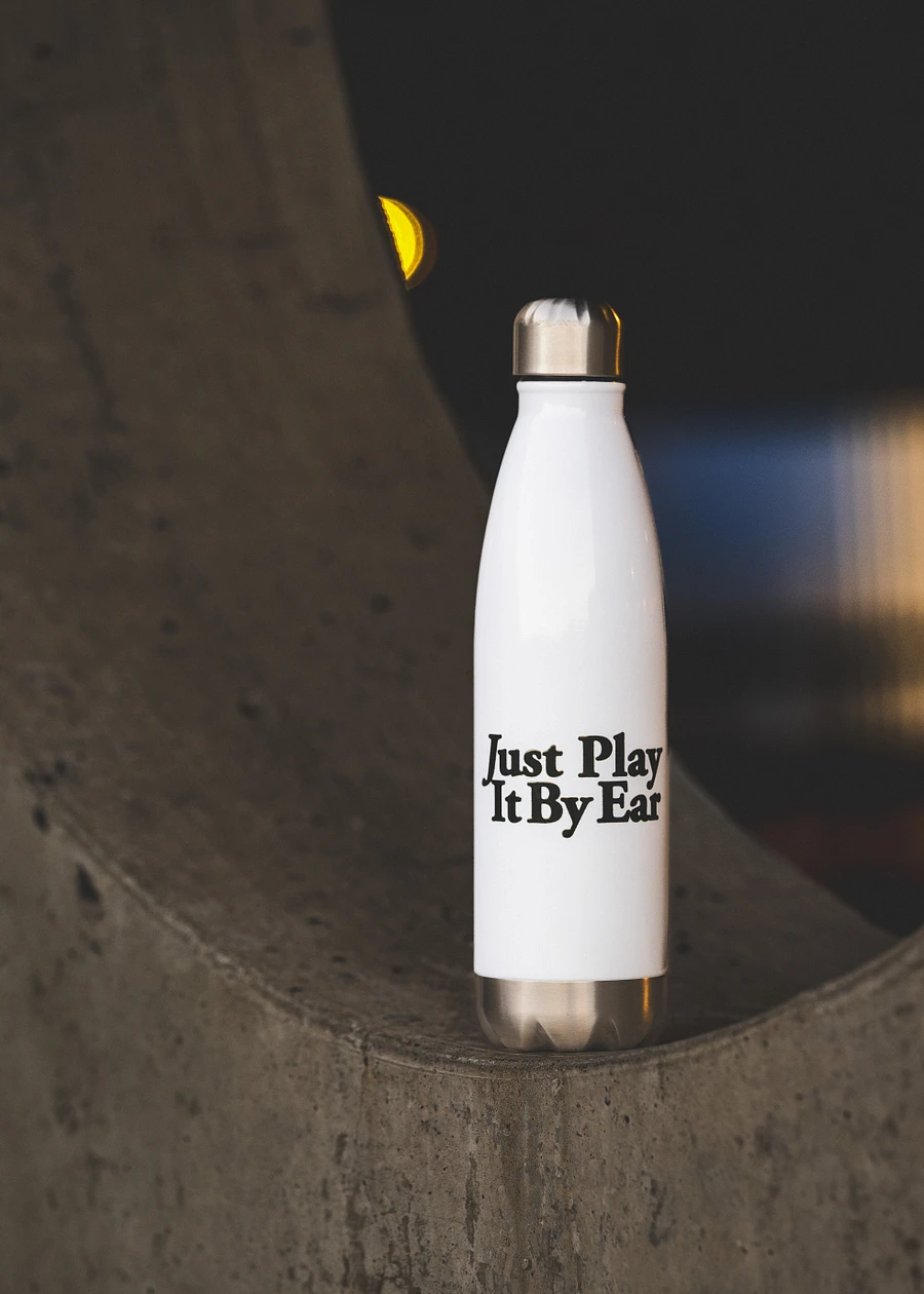 Just Play It By Ear Water Bottle (White) product image (2)