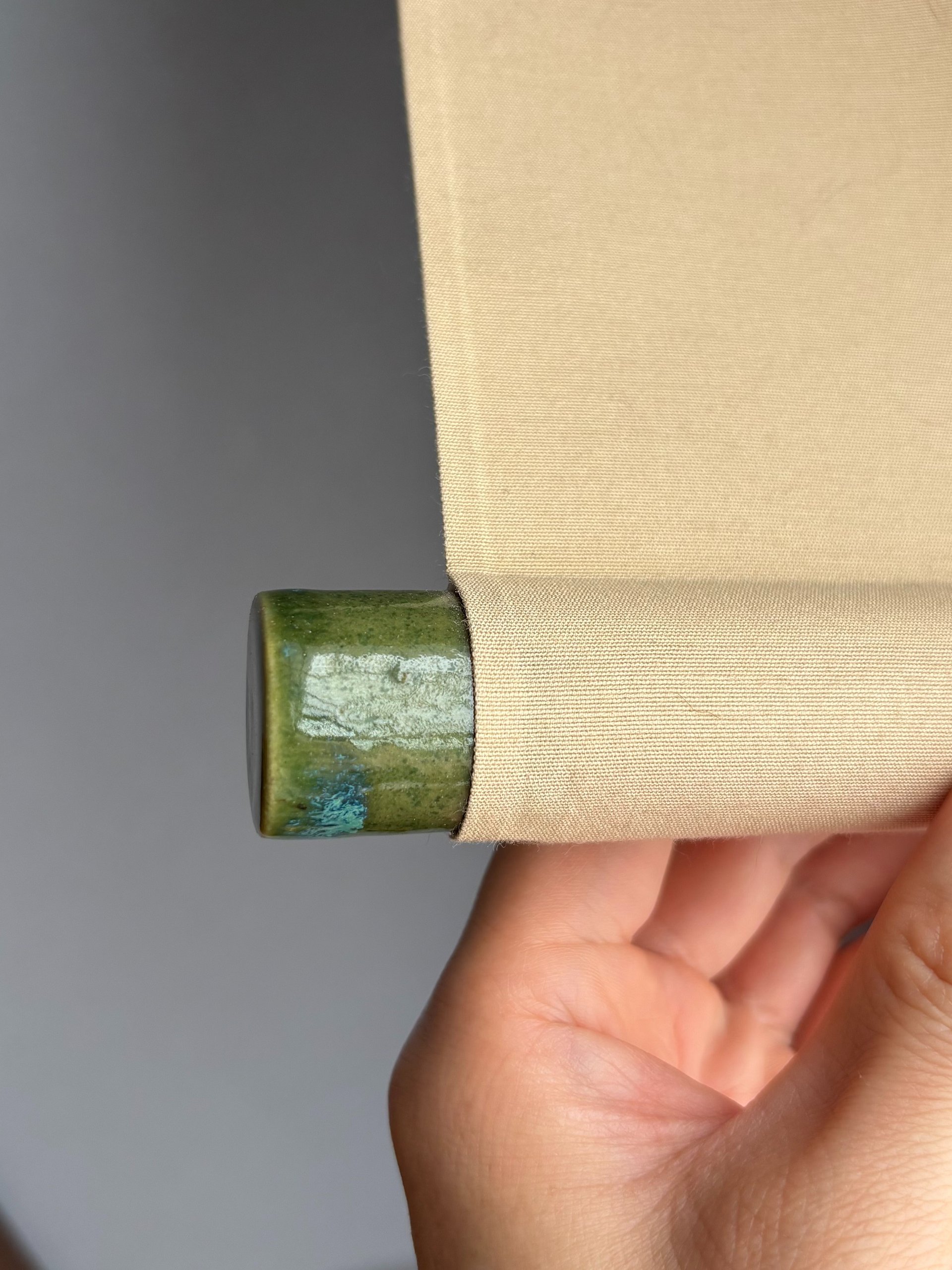 シンプルな掛軸 壁掛けアート 、絹本手描き短冊 小さいサイズ product image (3)