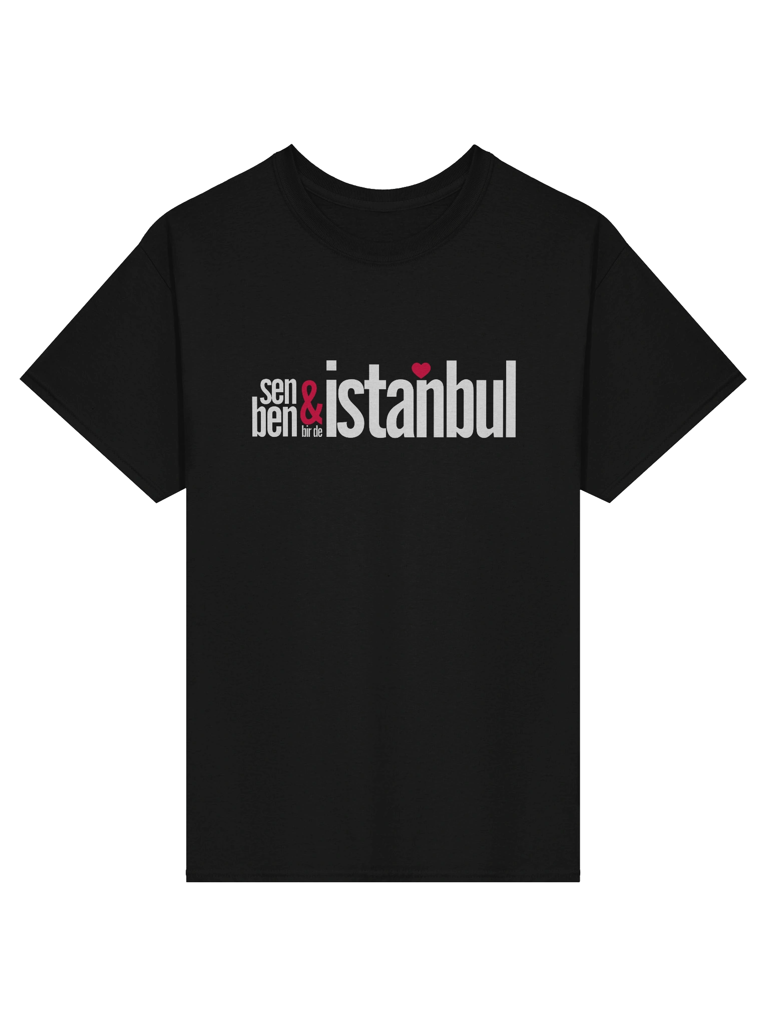 İstanbul'un Kalıcı Aşkı: "Sen & Ben Bir de İstanbul" Türkçe Tasarımlı Gildan Kadın Heavyweight Tişört product image (2)