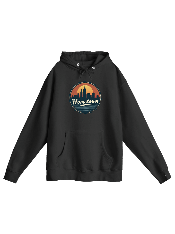 Hometown Vintage City Skyline Pullover Hoodie - Retro Urban Cityscape Sweatshirt - Unisex Hoodie product image (2)