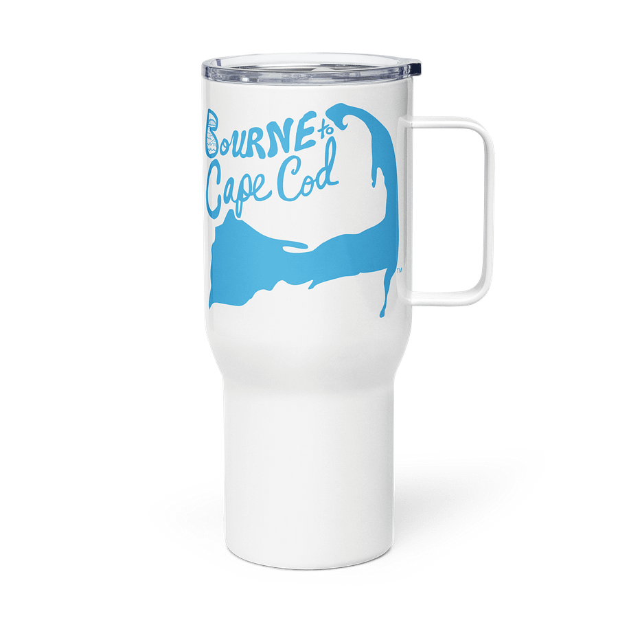BOURNE to Cape Cod™ | Allcolor 267 | Stainless Steel Travel Mug with Handle | Insulated, Spill-Proof, Coastal Adventure Style | Blue Logo product image (6)